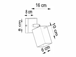 Hot Lámparas de pared Briow moderno de acero - 1 fuentes luminosas 3000K - L.8 x A.8 cm - Aplique Para Pared