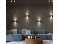 Hot Sollux Lighting Lámparas de pared Celeris industrial de concreto - 1 fuentes luminosas 4000K - L.10 x A.10 cm - Gris