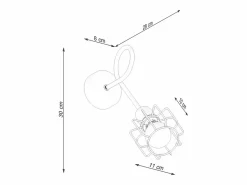 Online Lámparas de pared Celubi moderno de acero - 1 fuentes luminosas 4000K - L.15 x A.30 cm - Aplique Para Pared