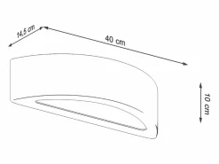 Sollux Lighting Lámparas de pared Enumis moderno de hormigón/vidrio - 1 fuentes luminosas 4000K - L.40 x A.10 cm -