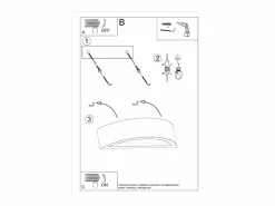 Sollux Lighting Lámparas de pared Enumis moderno de hormigón/vidrio - 1 fuentes luminosas 4000K - L.40 x A.10 cm -