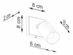 Online Lámparas de pared Glois moderno de acero - 1 fuentes luminosas 4000K - L.8 x A.18,5 cm - oro Aplique Para Pared