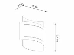 Sollux Lighting Lámparas de pared Ignisra moderno de acero - 1 fuentes luminosas 4000K - L.21 x A.23 cm -