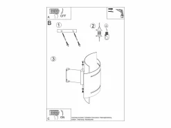 Sollux Lighting Lámparas de pared Ignisra moderno de acero - 1 fuentes luminosas 4000K - L.21 x A.23 cm -