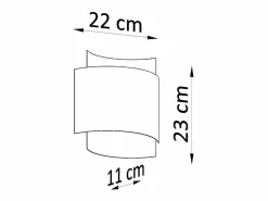 Sollux Lighting Lámparas de pared Influx industrial de acero - 1 fuentes luminosas 4000K - L.22 x A.23 cm -