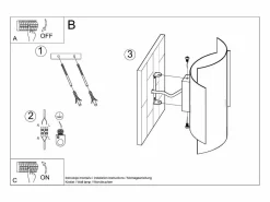 Sollux Lighting Lámparas de pared Influx industrial de acero - 1 fuentes luminosas 4000K - L.22 x A.23 cm -