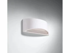 Hot Sollux Lighting Lámparas de pared Litte moderno de cerámica - 1 fuentes luminosas 3000K - L.31,5 x A.14 cm - Blanco