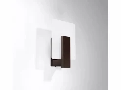 Sollux Lighting Lámparas de pared Nappo escandinavo de madera/vidrio - 1 fuentes luminosas 3000K - L.16 x A.30,5 cm - wengué