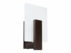 Sollux Lighting Lámparas de pared Nappo escandinavo de madera/vidrio - 1 fuentes luminosas 3000K - L.16 x A.30,5 cm - wengué
