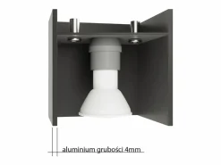 Sale Lámparas de pared Quadx maxi moderno de aluminio - 2 fuentes luminosas 4000K - L.20 x A.10 cm - Aplique Para Pared