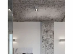 Sale Lámparas de pared Quadx maxi moderno de aluminio - 2 fuentes luminosas 4000K - L.20 x A.10 cm - Aplique Para Pared