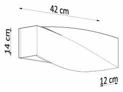 Sollux Lighting Lámparas de pared Sigmonix moderno de cerámica/vidrio - 1 fuentes luminosas 3000K - L.42 x A.14 cm -