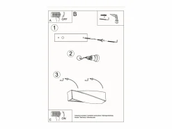 Sollux Lighting Lámparas de pared Sigmonix moderno de cerámica/vidrio - 1 fuentes luminosas 3000K - L.42 x A.14 cm -