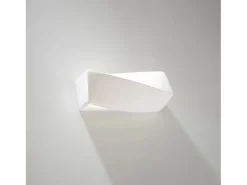 Clearance Sollux Lighting Lámparas de pared Sigmonix mini moderno de cerámica/vidrio - 1 fuentes luminosas 3000K - L.35 x A.12 cm - Blanco