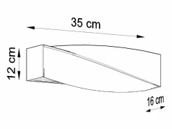 Clearance Sollux Lighting Lámparas de pared Sigmonix mini moderno de cerámica/vidrio - 1 fuentes luminosas 3000K - L.35 x A.12 cm - Blanco