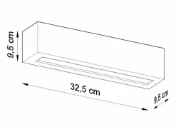 Clearance Lámparas de pared Solara moderno de cerámica/vidrio - 1 fuentes luminosas 4000K - L.32,5 x A.9,5 cm - Aplique Para Pared