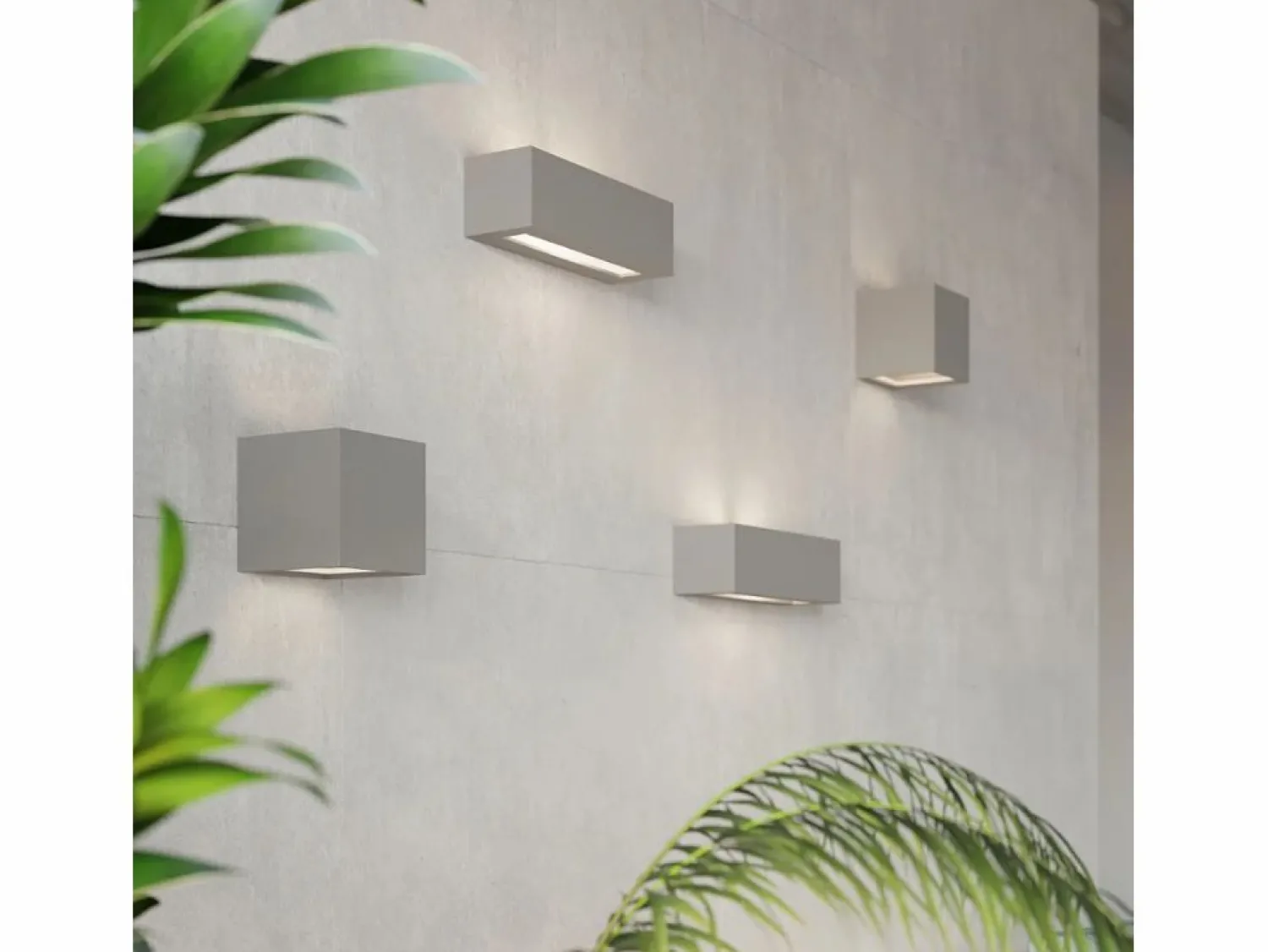 Clearance Lámparas de pared Solara moderno de cerámica/vidrio - 1 fuentes luminosas 4000K - L.32,5 x A.9,5 cm - Aplique Para Pared