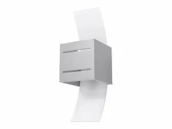 Sollux Lighting Lámparas de pared Solenix moderno de aluminio/vidrio - 1 fuentes luminosas 3000K - L.10 x A.30 cm -