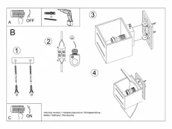 Sollux Lighting Lámparas de pared Solenix moderno de aluminio/vidrio - 1 fuentes luminosas 3000K - L.10 x A.30 cm -