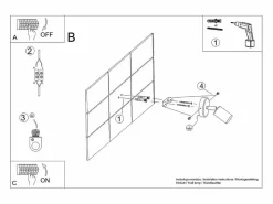 Sollux Lighting Lámparas de pared Synfex minimalista de acero - 1 fuentes luminosas 4000K - L.8 x A.14 cm -