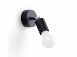 Best Lámparas de pared Synfex minimalista de acero - 1 fuentes luminosas 3000K - L.8 x A.14 cm - Aplique Para Pared