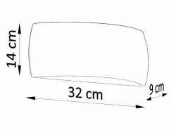 Clearance Lámparas de pared Torow moderno de cerámica - 1 fuentes luminosas 4000K - L.32 x A.14 cm - Aplique Para Pared