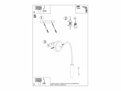 Hot Lámparas de pared Xilar moderno de acero - 1 fuentes luminosas 3000K - L.8 x A.52 cm - Aplique Para Pared