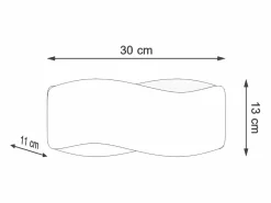 Lámparas de pared Zanila moderno de acero - 1 fuentes luminosas 4000K - L.30 x A.13 cm - Aplique Para Pared