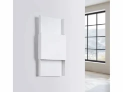 Hot Sollux Lighting Lámparas de pared Zelfon moderno de acero - 2 fuentes luminosas 4000K - L.20 x A.40 cm - Blanco
