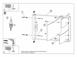 Clearance Lámparas de pared Zelora moderno de acero/vidrio - 2 fuentes luminosas 4000K - L.42 x A.23 cm - Aplique Para Pared