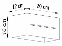Online Lámparas de pared Zorbo maxi moderno de aluminio - 2 fuentes luminosas 3000K - L.20 x A.10 cm - Aplique Para Pared