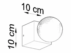 Clearance Lámparas de pared Zxina industrial de concreto - 1 fuentes luminosas 4000K - L.10 x A.10 cm - Aplique Para Pared