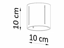 Sollux Lighting Lámparas de techo Brich moderno de aluminio - 1 fuentes luminosas 3000K - L.10 x A.10 cm -
