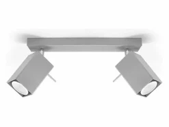 Online Lámparas de techo Briow moderno de acero - 2 fuentes luminosas 3000K - L.30 x A.16 cm - Plafón