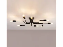 Sollux Lighting Lámparas de techo Infinix industrial de acero - 8 fuentes luminosas 4000K - L.103 x A.15,5 cm -