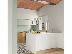 Discount Sollux Lighting Lámparas de techo Poblano moderno de acero/madera - 1 fuentes luminosas 3000K - L.6 x A.30 cm - madera natural/blanco Color natural claro