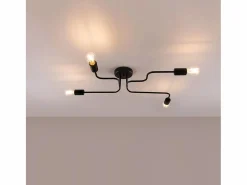 Sollux Lighting Lámparas De Techo Vector Industrial De Acero - 4 Fuentes Luminosas - L.78 X A.15,5 Cm -