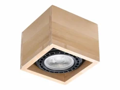 Discount Lámparas de techo Zentra escandinavo de madera - 1 fuentes luminosas 4000K - L.14 x A.10 cm - madera natural Plafón