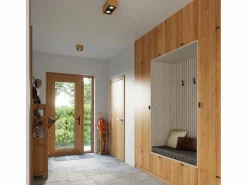 Discount Lámparas de techo Zentra escandinavo de madera - 1 fuentes luminosas 4000K - L.14 x A.10 cm - madera natural Plafón