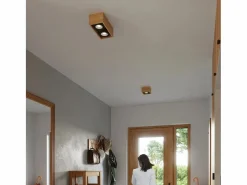 Discount Lámparas de techo Zentra escandinavo de madera - 1 fuentes luminosas 4000K - L.14 x A.10 cm - madera natural Plafón