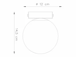 Discount Lámparas de techo Zynfi moderno de acero/vidrio - 1 fuentes luminosas 3000K - L.12 x A.14,5 cm - Plafón