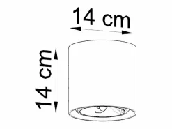 Sollux Lighting Lámparas de techo Zynko industrial de concreto - 1 fuentes luminosas 4000K - L.14 x A.14 cm -