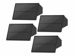 Discount Lámparas solares para exteriores - 4 apliques solares de pared para exteriores, luz blanca cálida Iluminación Exterior