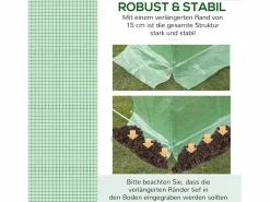 Clearance Lona de repuesto para invernadero túnel, PE resistente a los rayos UV, impermeable, con 6 ventanas y puerta enrollable, (300x300x200cm) Invernadero De Jardín