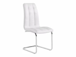 Outlet Vente-unique Lote 6 sillas NADYA - Piel sintética y metal Color Blanco