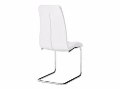 Outlet Vente-unique Lote 6 sillas NADYA - Piel sintética y metal Color Blanco