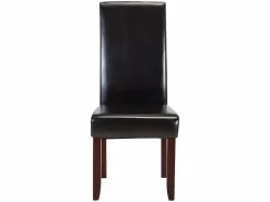 Outlet Vente-unique Lote 6 sillas ROVIGO - Piel sintética marrón brillante Marru00f3n chocolate