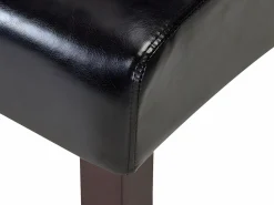 Outlet Vente-unique Lote 6 sillas ROVIGO - Piel sintética marrón brillante Marru00f3n chocolate