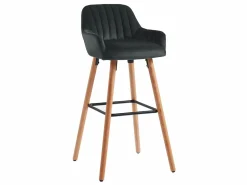 Sale Lote 2 taburetes bar terciopelo y metal ELEANA color Muebles De Bar|Taburete Alto