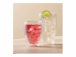 Online Bodum Lote 2 Vasos Doble Pared 32cl Pavina Rayados - Set 2 Vasos 12249-10